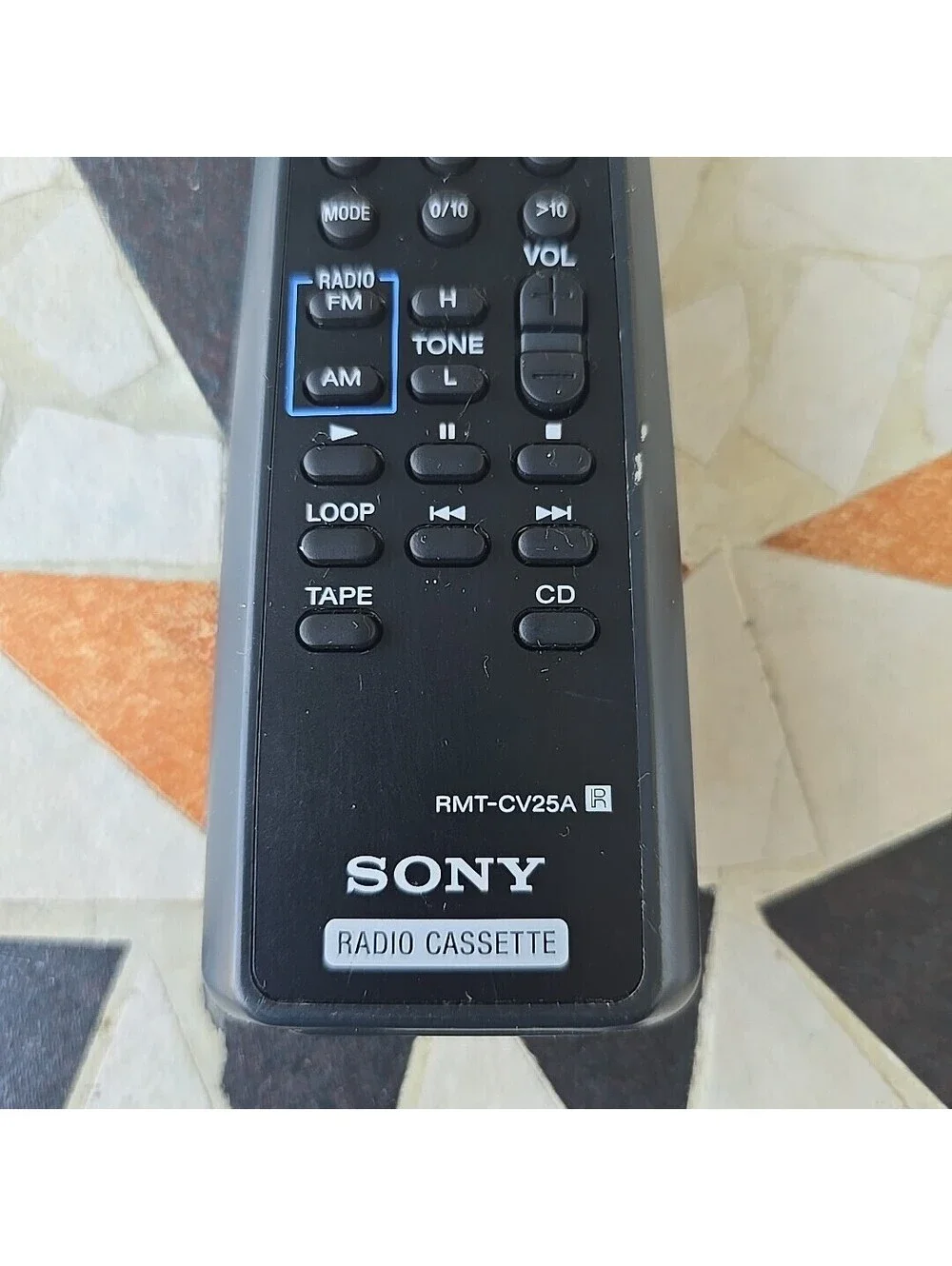 SONY RMT-CV25A Remote Control OEM for CFD-V25 CD Radio Cassette No Battery Cover